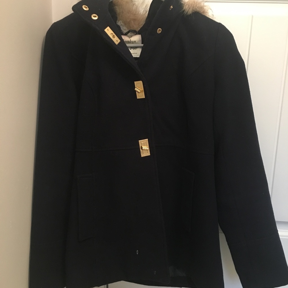 Navy winter pea coat.